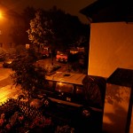 VW Bus im Regen